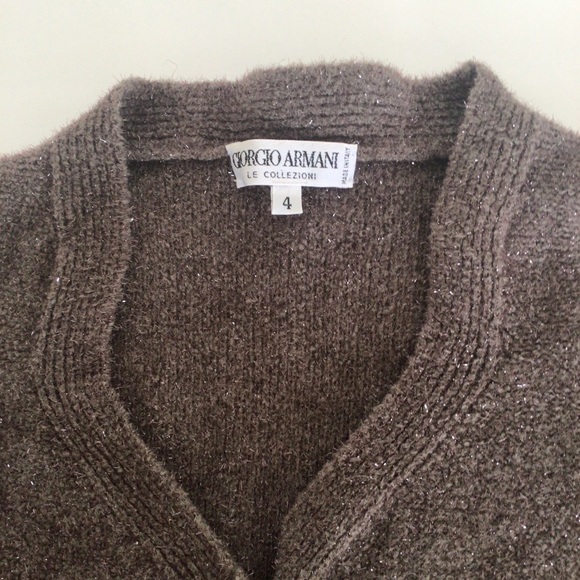 GIORGIO ARMANI SPARKLE SWEATER TWINSET CARDIGAN SIZE 4 - Picture 8 of 14